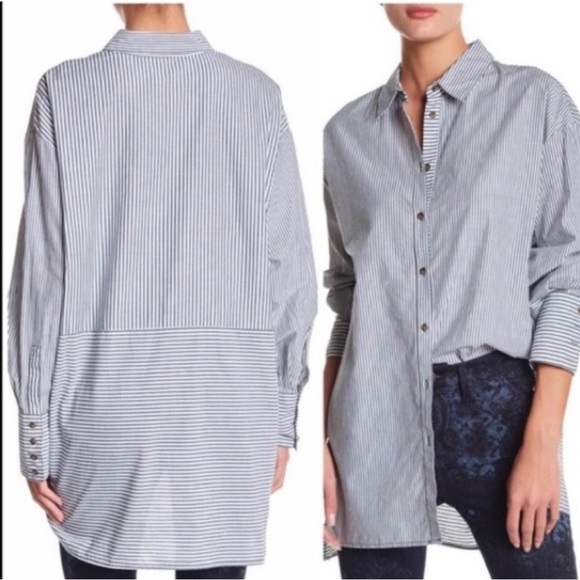 Free People Tops - free people oversized button up shirt